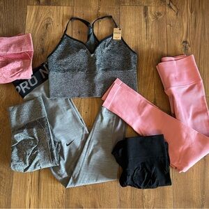 Women’s Nike / VS/ SHEIN Active workout clothing . Sizes S & M , some New.